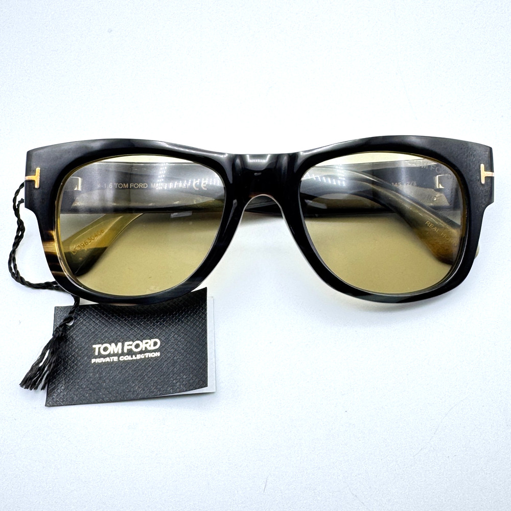 Tom Ford Sunglasses TOM N.2 FT0487-P 64E Private Collection Horn Brown Lens 53mm